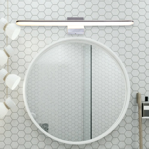 VINLUZ 26W 2700K LED Vanity Light Bathroom Light Fixture Stainless Steel Warm Light